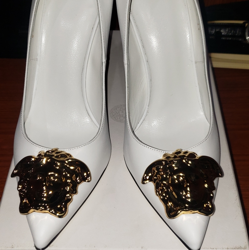 Versace Medusa head pumps